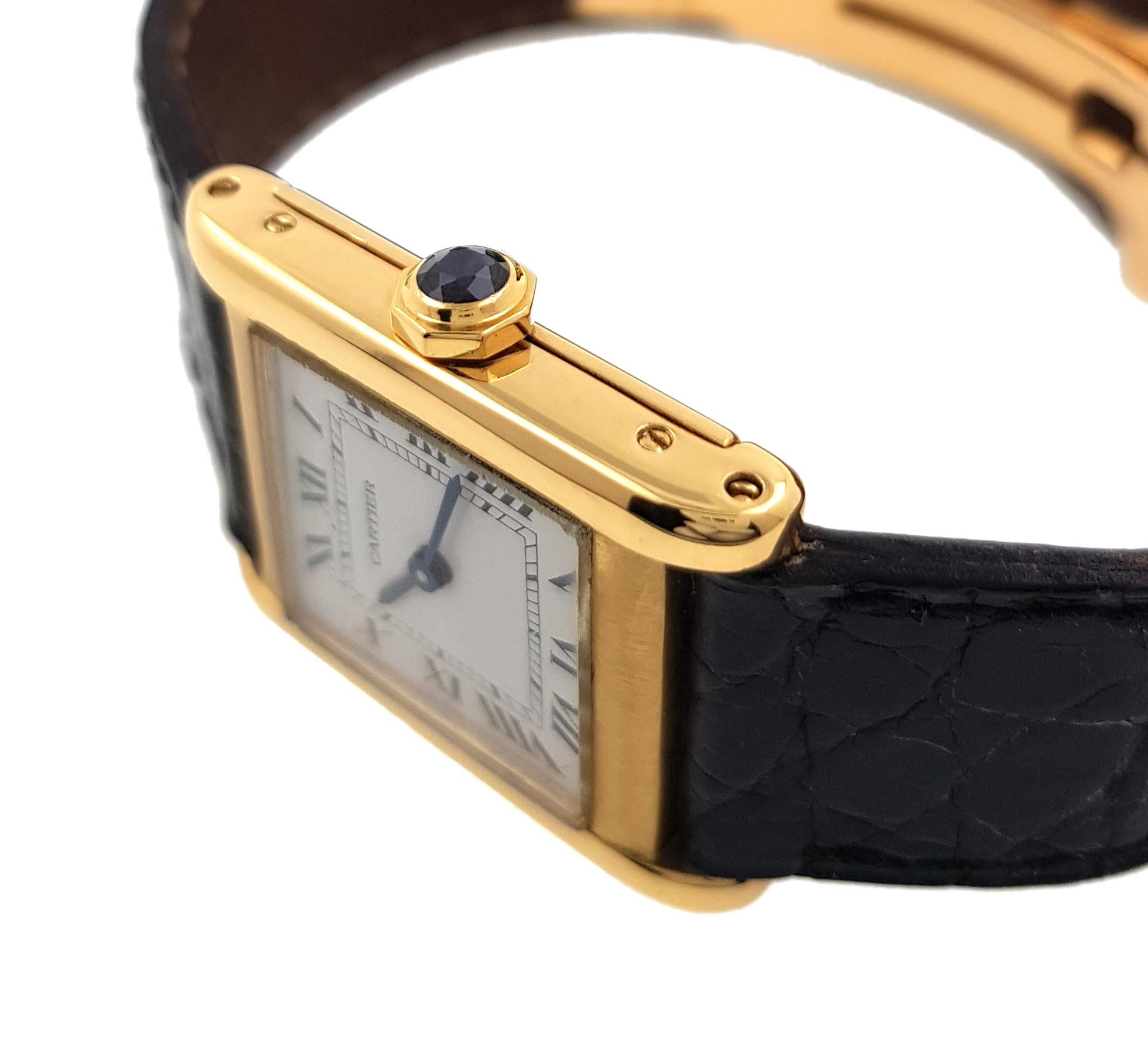 Cartier Tank Normale Large Model 1973 GM LM 18k 750 Gold Ref 78092 ...