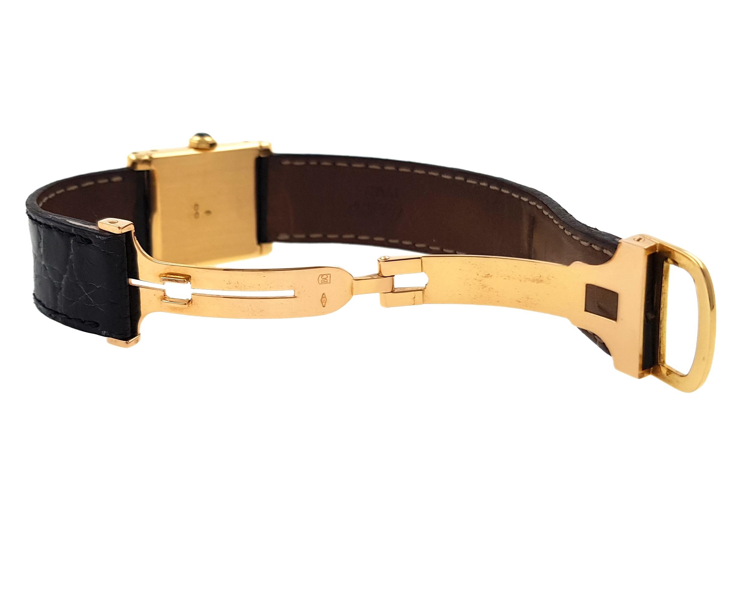 Cartier Tank Normale Large Model 1973 GM LM 18k 750 Gold Ref 78092 Folding Clasp 4