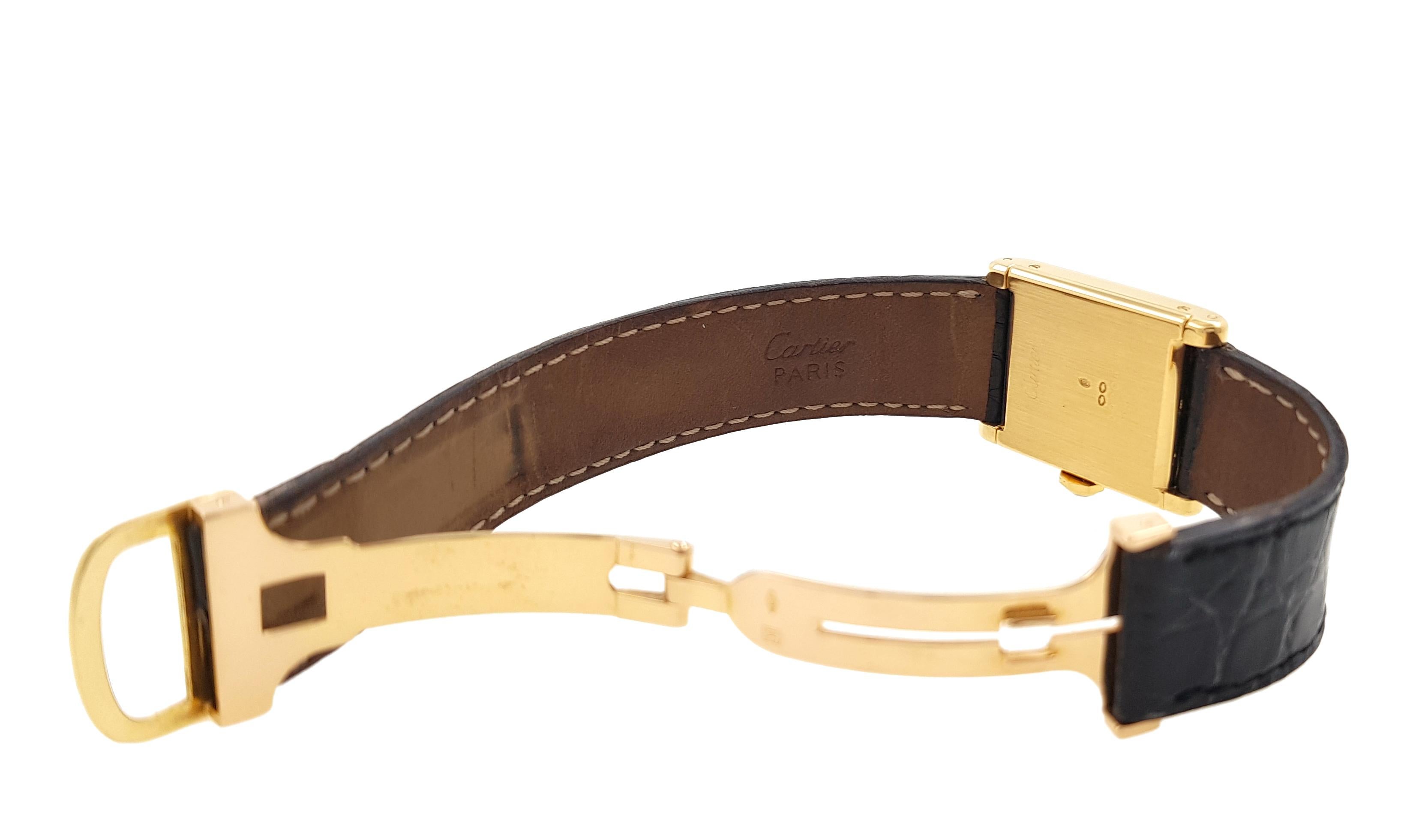 Cartier Tank Normale Large Model 1973 GM LM 18k 750 Gold Ref 78092 Folding Clasp 5