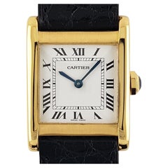 Cartier Tank Normale Large Model 1973 GM LM 18k 750 Gold Ref 78092 Folding Clasp
