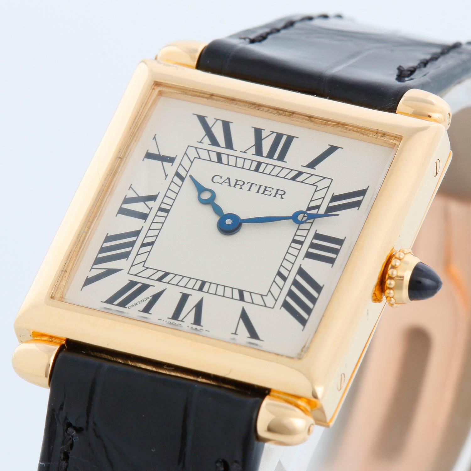 Cartier Tank Obus Men's or Ladies 18k Yellow Gold Watch WB800151 1630 1
