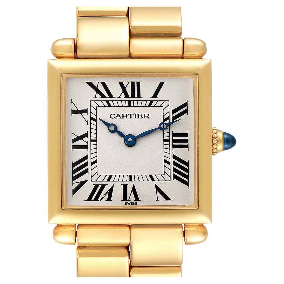 Cartier Tank Obus Prevee Collection 18k Yellow Gold Ladies Watch W15122N7