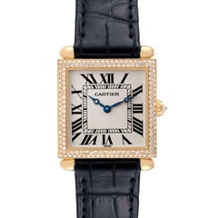Cartier Tank Obus Prevee Collection Yellow Gold Diamond Ladies Watch WB800251