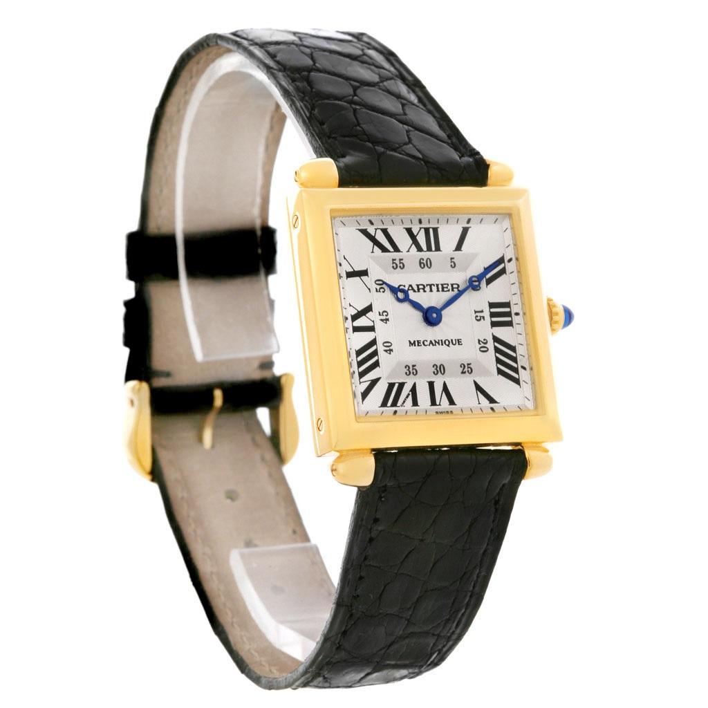 Cartier Tank Obus Yellow Gold Privee Paris CPCP Manual Watch W1527551 In Excellent Condition In Atlanta, GA