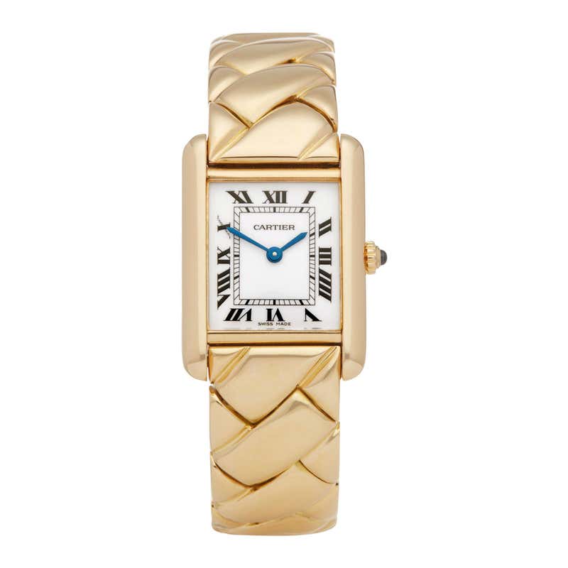 Cartier Tank Reverso Dual Time Zone Vintage in 18 karat Yellow Gold For ...