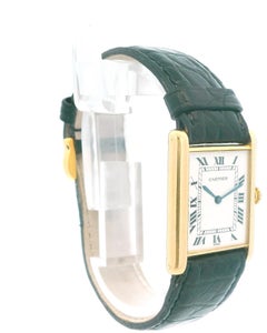 Cartier Tank Paris 18k Yellow Gold Ladies Watch