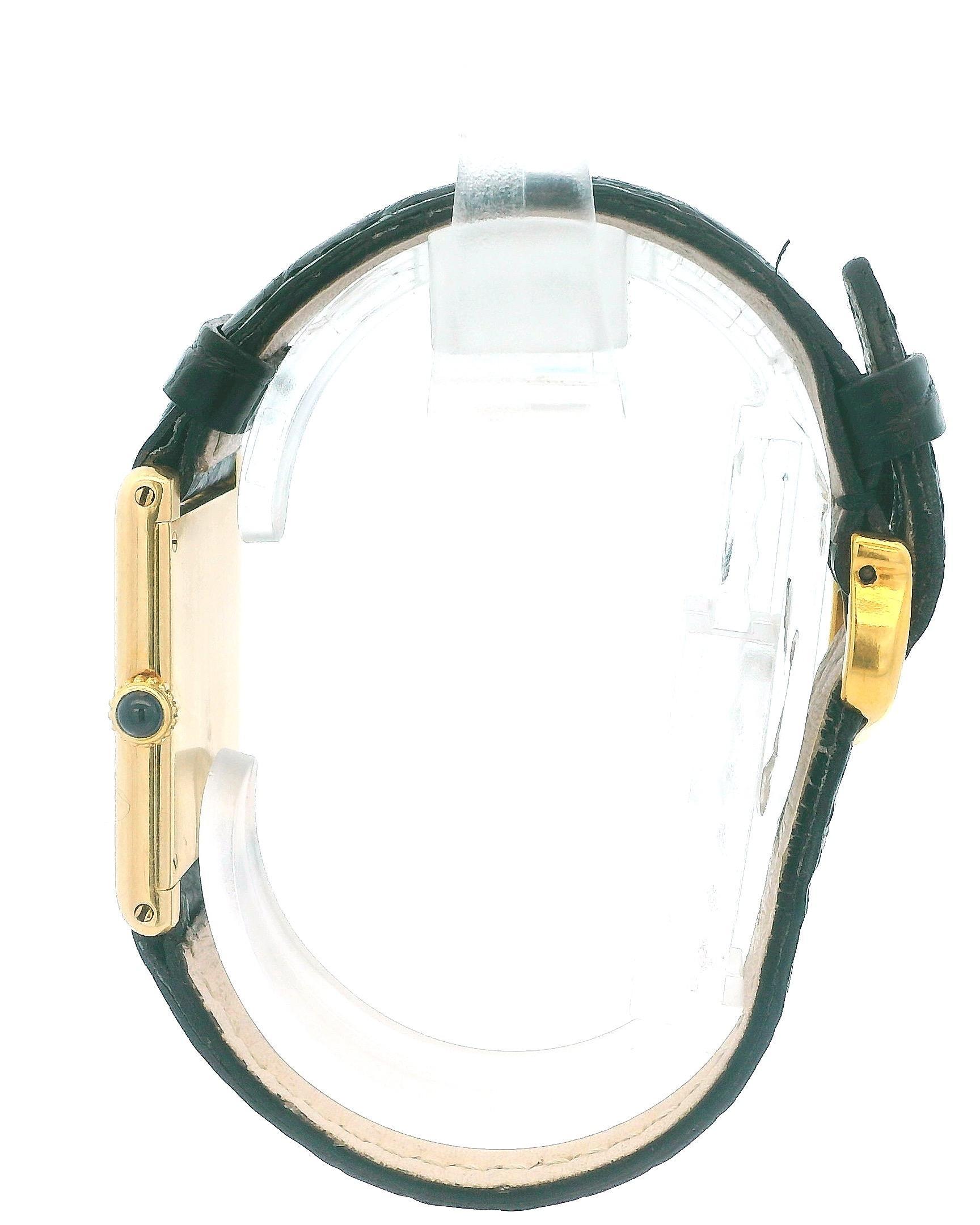 Donna Orologio Cartier Tank Paris da donna in oro giallo 18 carati in vendita