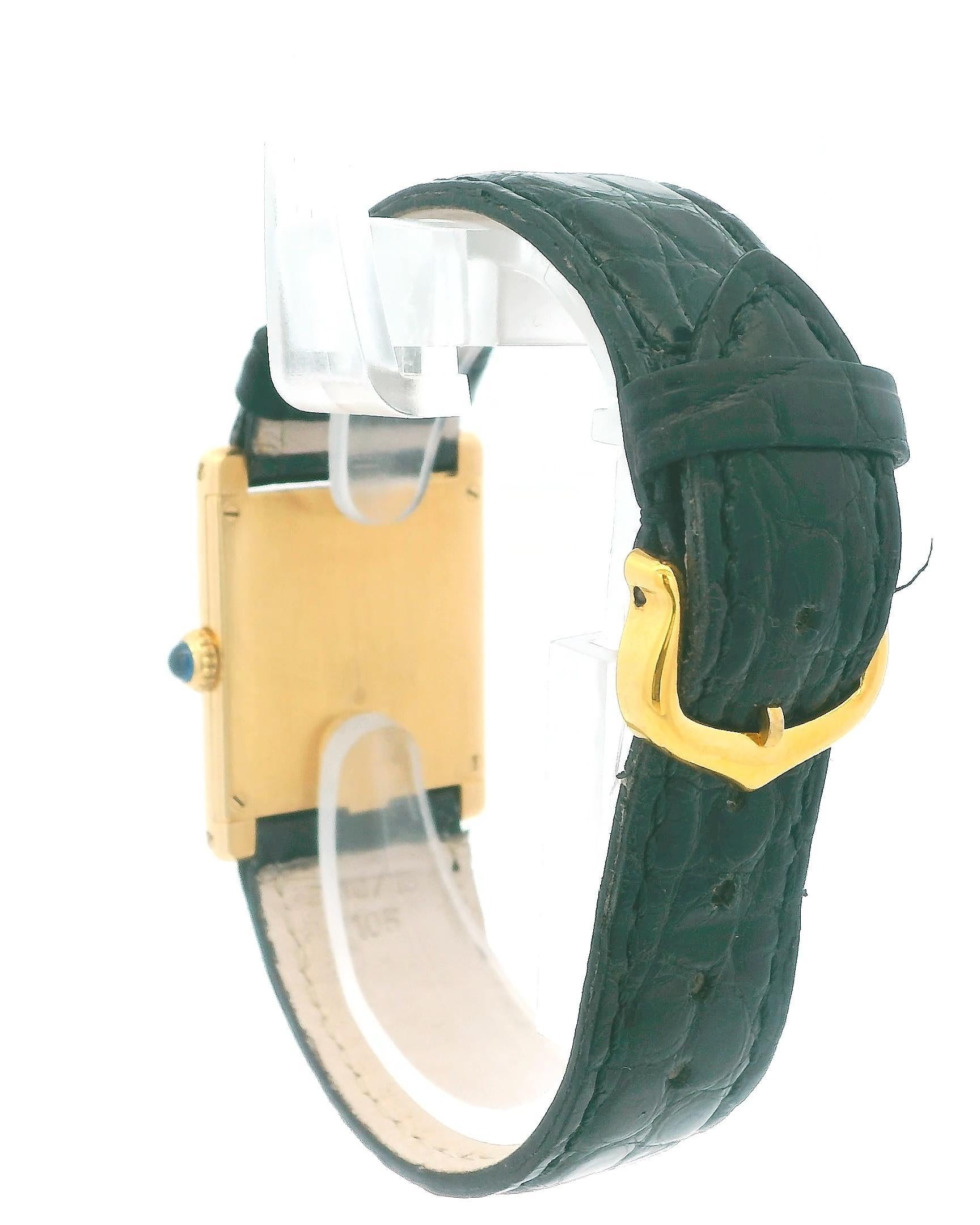 Orologio Cartier Tank Paris da donna in oro giallo 18 carati in vendita 1