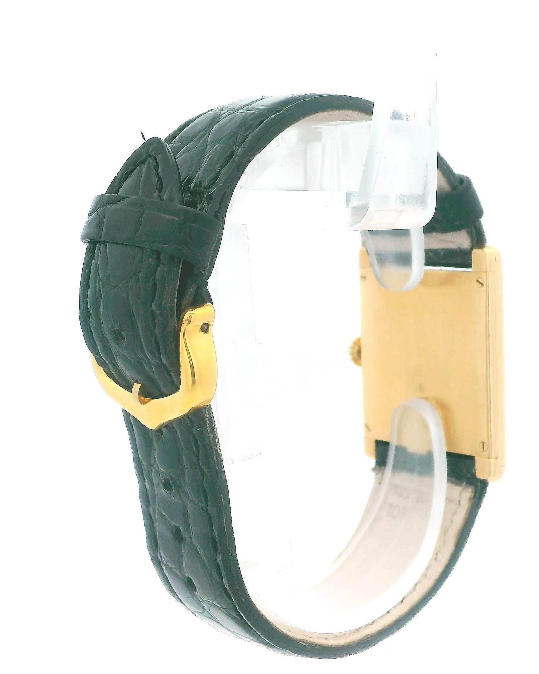 Orologio Cartier Tank Paris da donna in oro giallo 18 carati in vendita 2