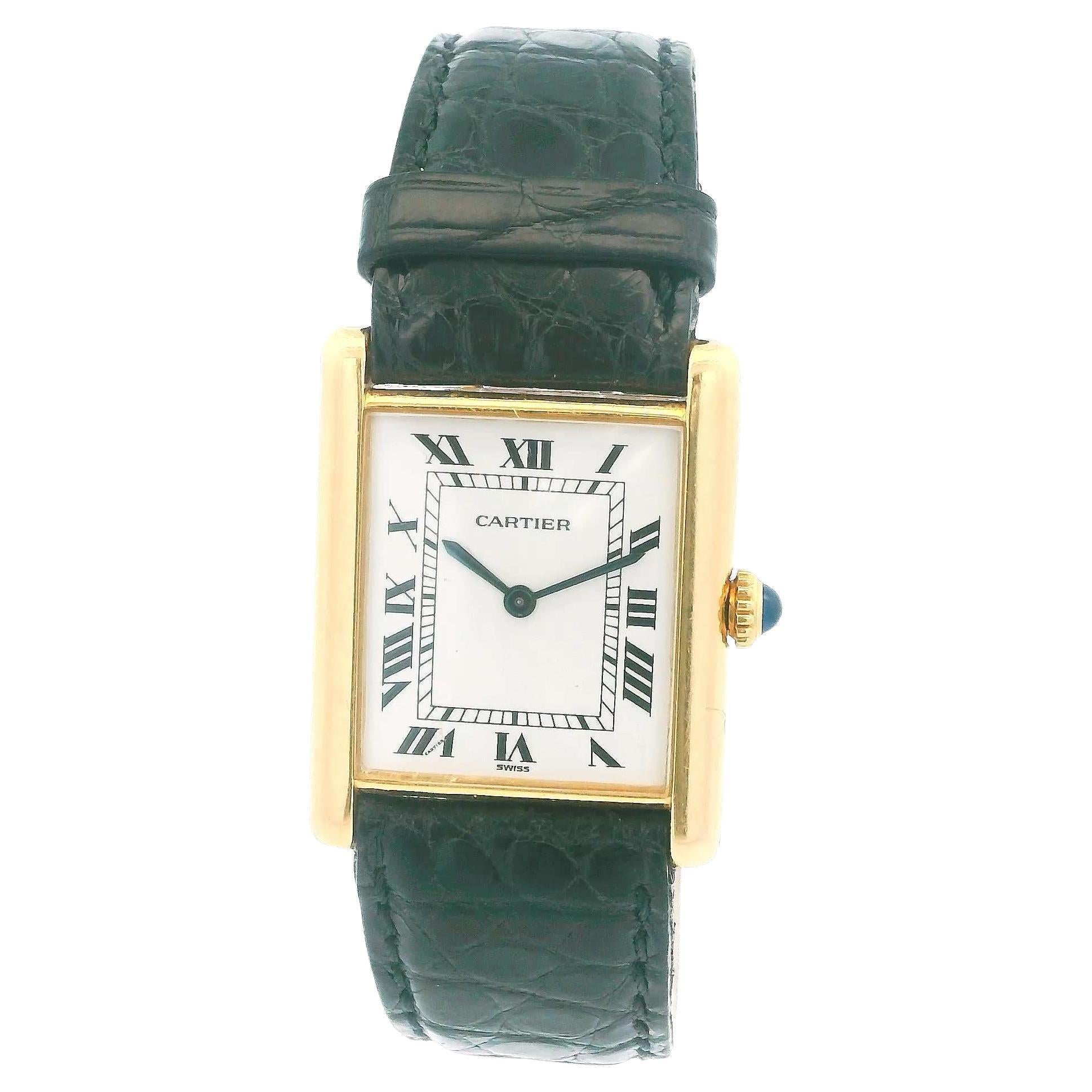 Orologio Cartier Tank Paris da donna in oro giallo 18 carati