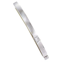 Cartier Tank Princess Cut Diamond 18k White Gold Bangle