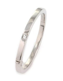 Cartier Tank Princess Cut Diamond 18k White Gold Bangle