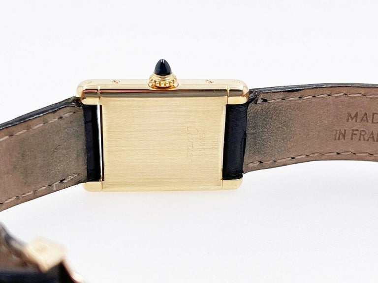 Cartier Tank Ref 2442 18K Yellow Gold For Sale 9