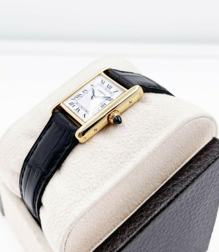 Cartier Tank Ref 2442 18K Yellow Gold For Sale 5
