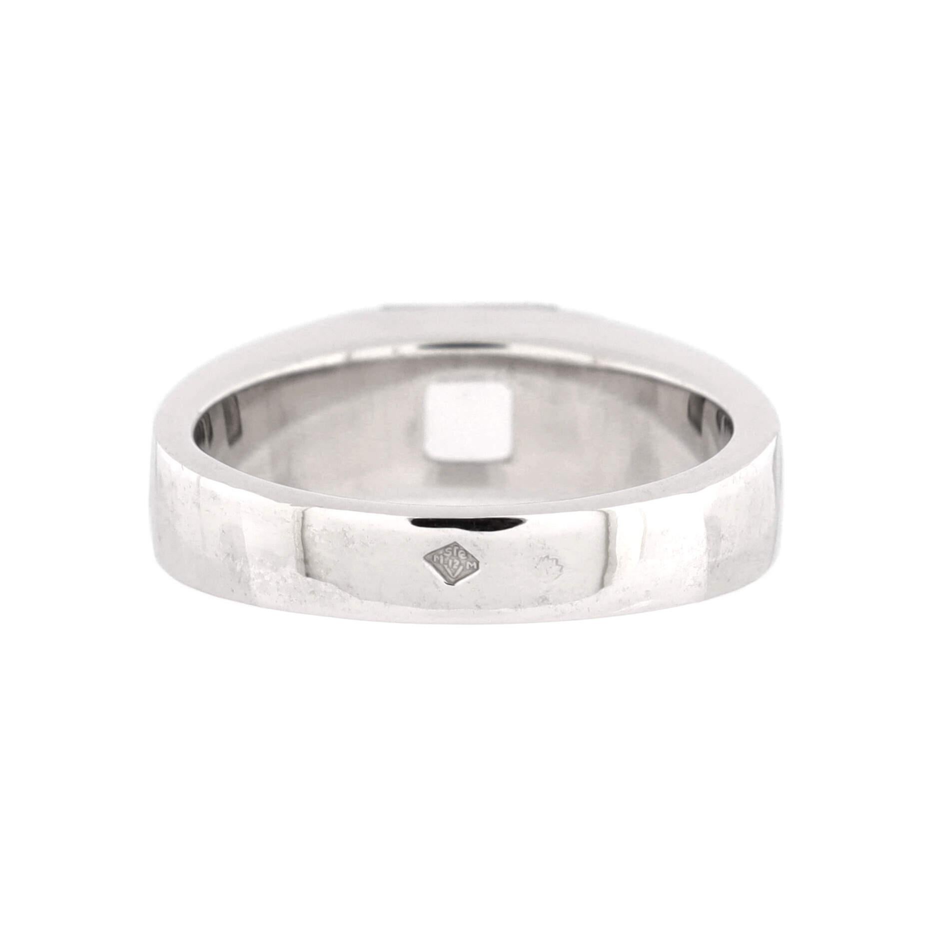 Cartier Tank Ring 18k White Gold with Moonstone For Sale at 1stDibs