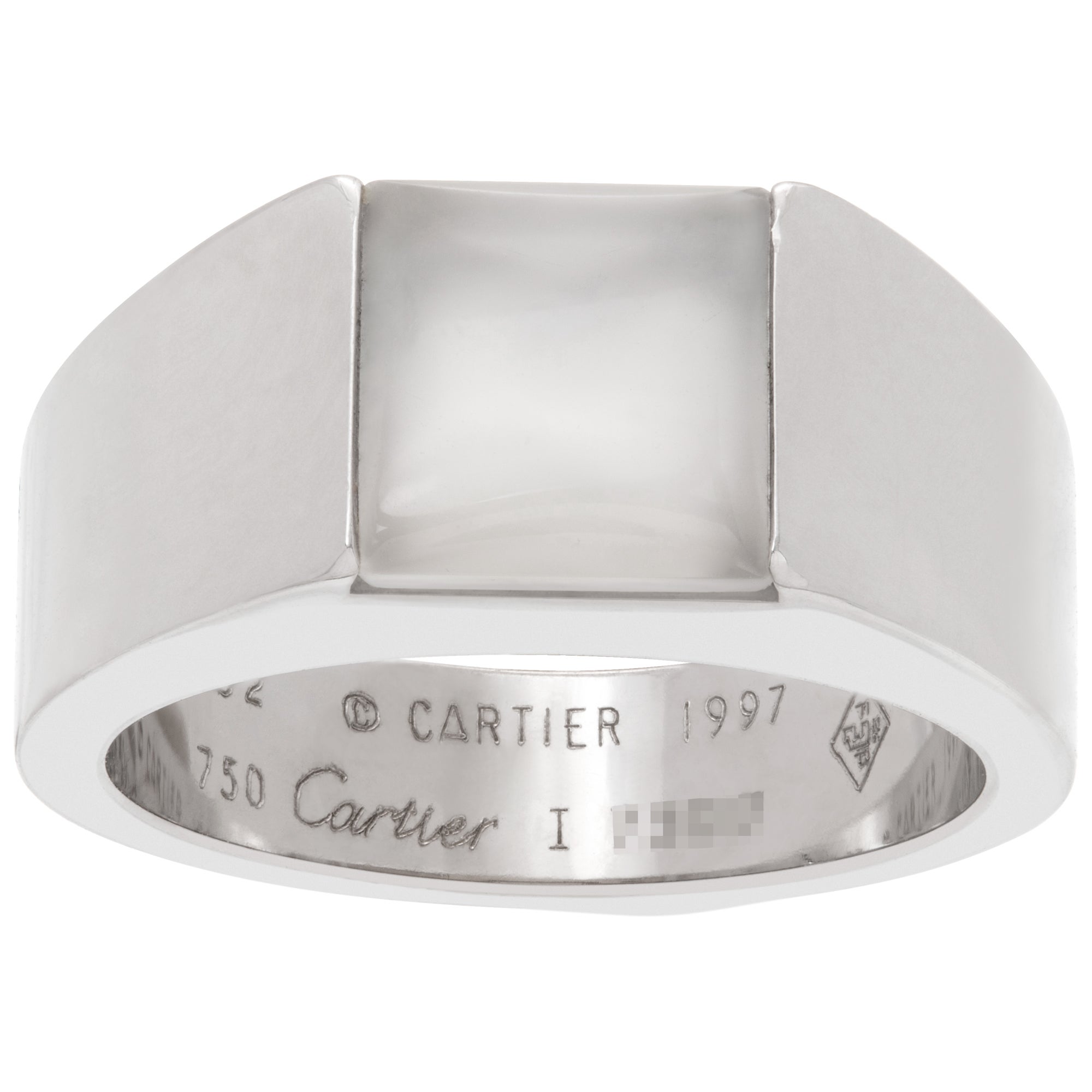 Cartier Tank Ring aus 18k Weißgold mit Mondstein