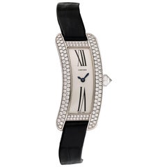 Cartier Tank S Americaine 2625 White Gold Diamond Ladies Watch