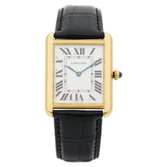 Cartier Tank Solo 18 Karat Yellow Gold Silver Dial Quartz Ladies Watch W5200004