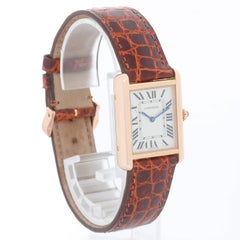 Cartier Tank Solo 18K Rose  Gold Men's Watch W5200024 3168