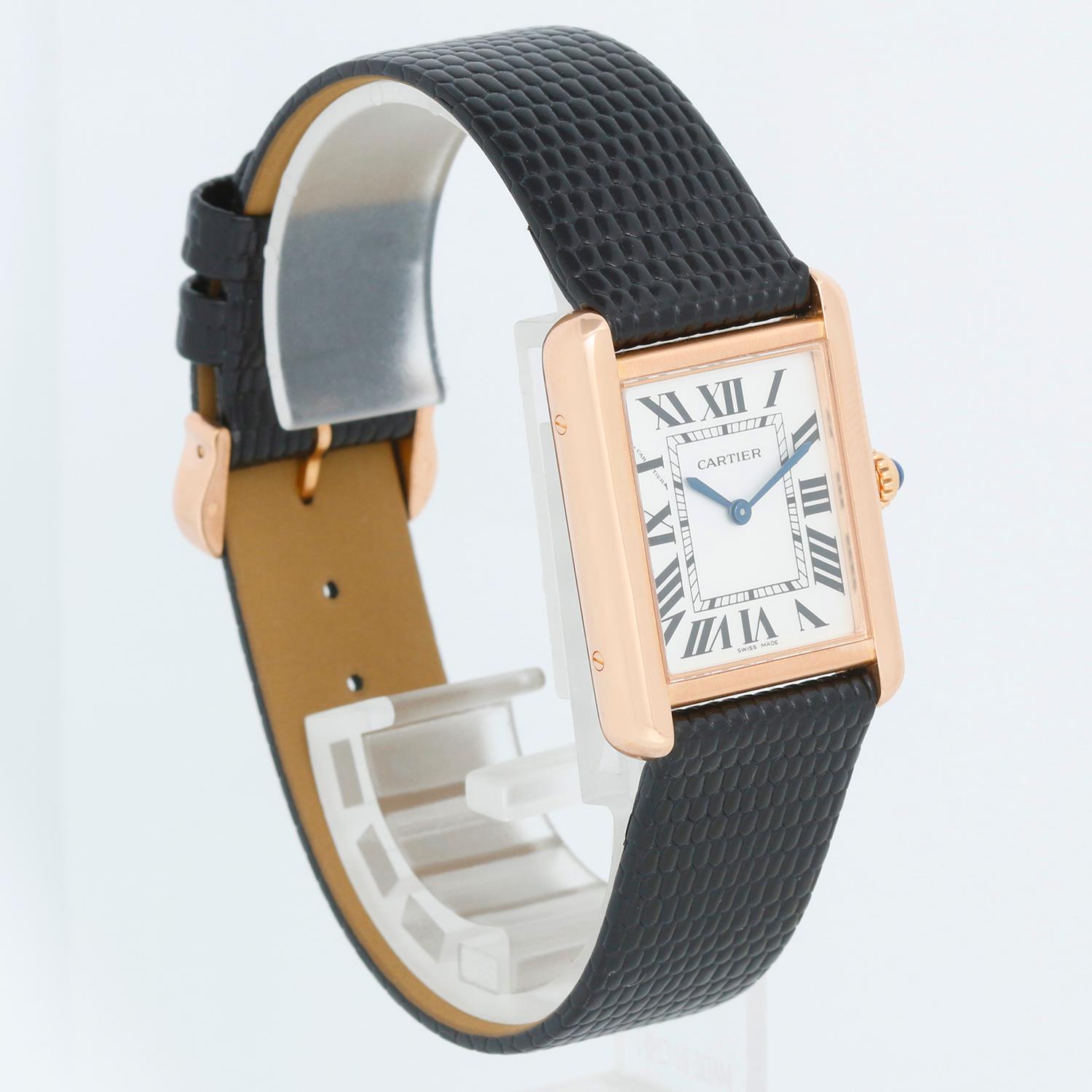 Cartier Tank Solo 18 carats rose  Montre pour hommes W5200024 3168 Excellent état à Dallas, TX