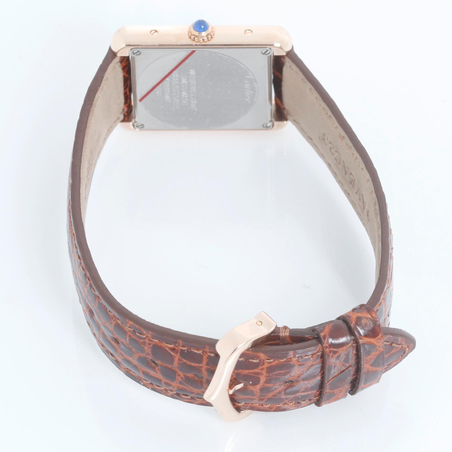 Uomo Cartier Tank Solo 18K Rose  Orologio da uomo in oro W5200024 3168 in vendita