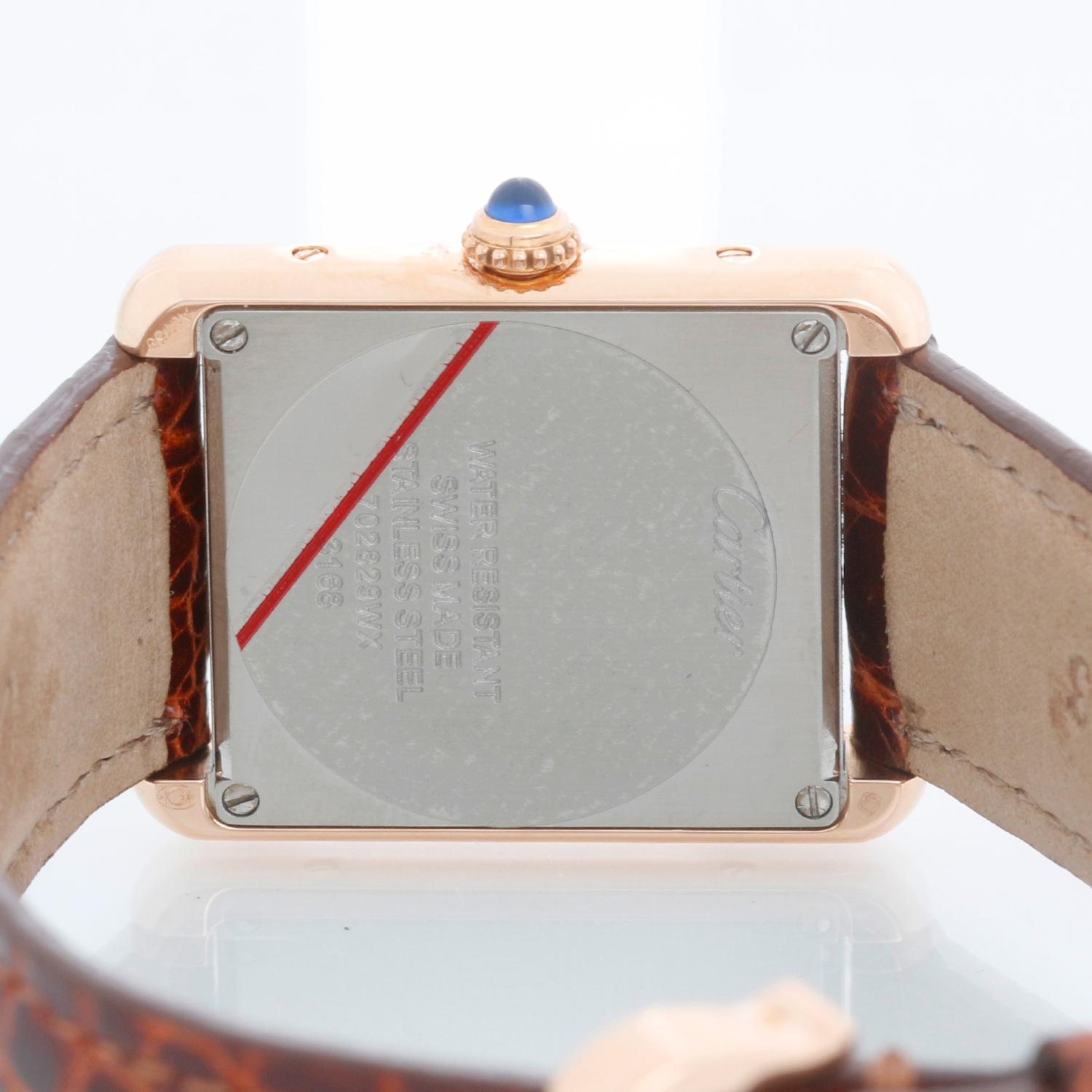 Cartier Tank Solo 18K Rose  Orologio da uomo in oro W5200024 3168 in vendita 1