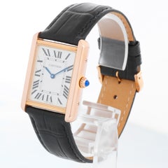 Cartier Tank Solo 18k Rose Gold Men's Watch W5200025