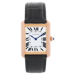 Montre homme Cartier Tank Solo en or rose 18k W5200025