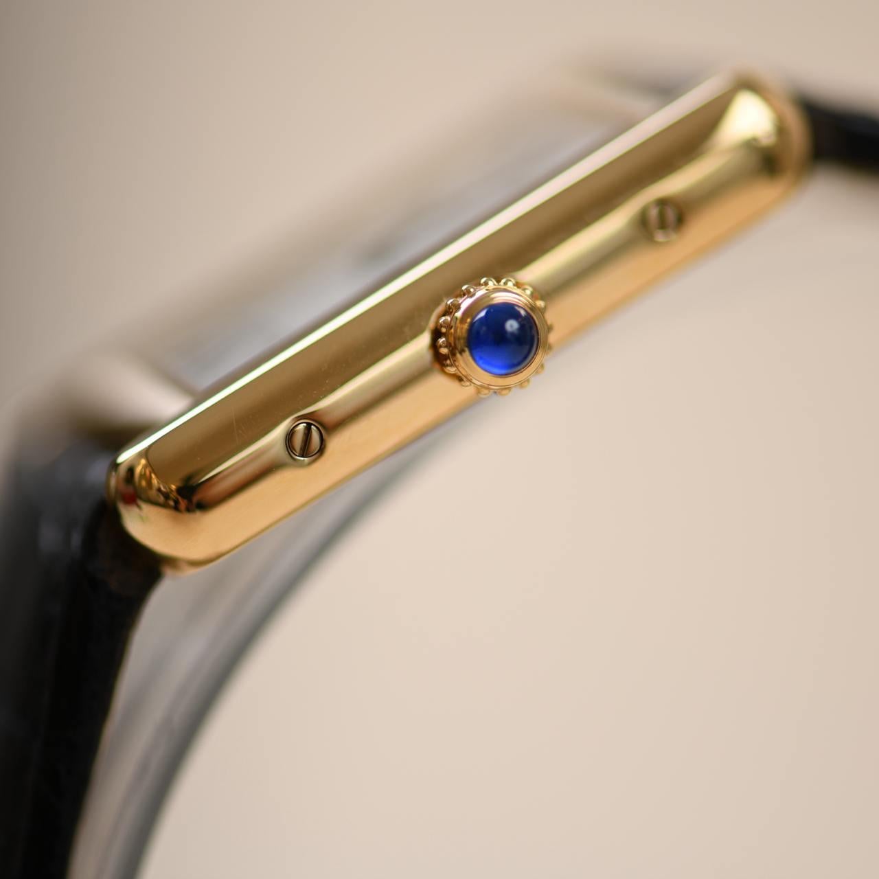 Reloj de pulsera Cartier Tank Solo Oro rosa de 18 quilates Modelo pequeño W5200024 en venta 1
