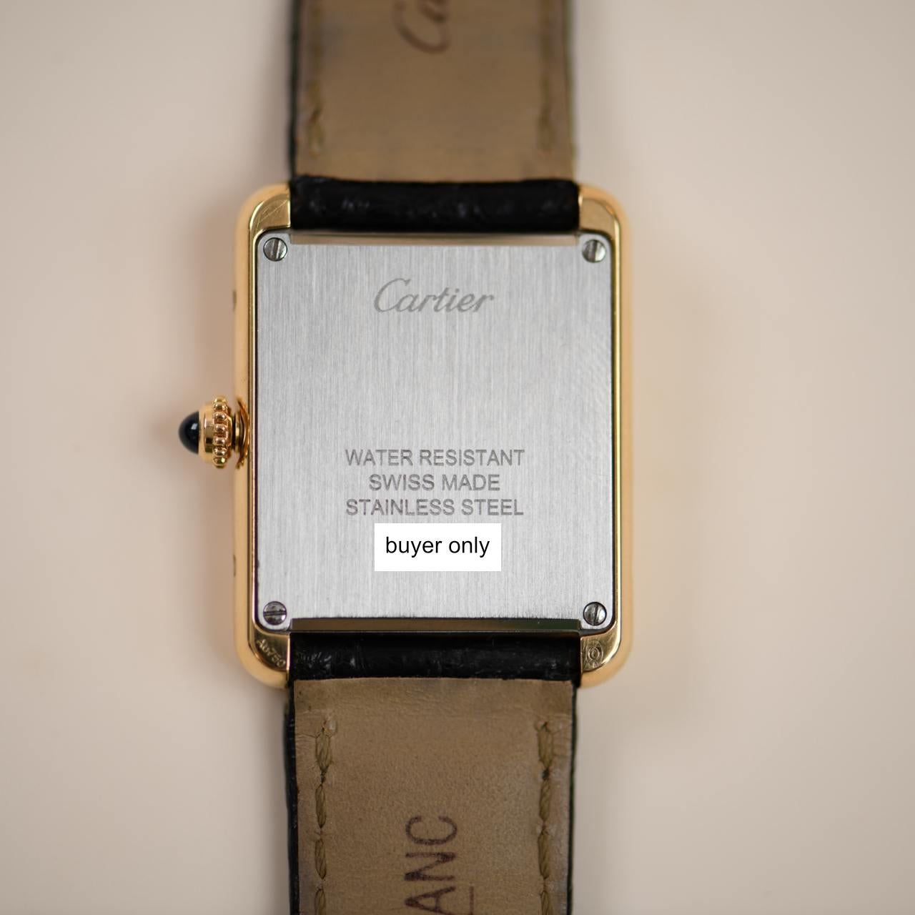 Reloj de pulsera Cartier Tank Solo Oro rosa de 18 quilates Modelo pequeño W5200024 en venta 4
