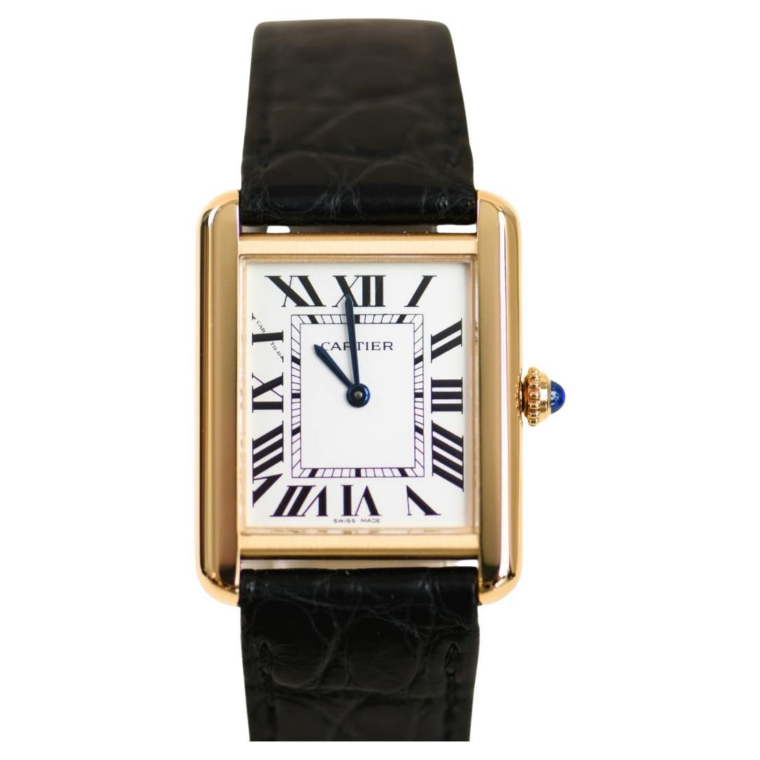 Reloj de pulsera Cartier Tank Solo Oro rosa de 18 quilates Modelo pequeño W5200024 en venta