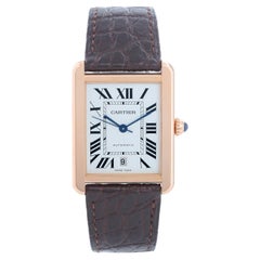 Cartier Tank Solo 18k Rose Gold & Stainless Steel XL W5200026 3514