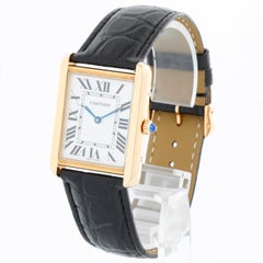Cartier Tank Solo 18K Yellow Gold Men's Watch W1018855 2742