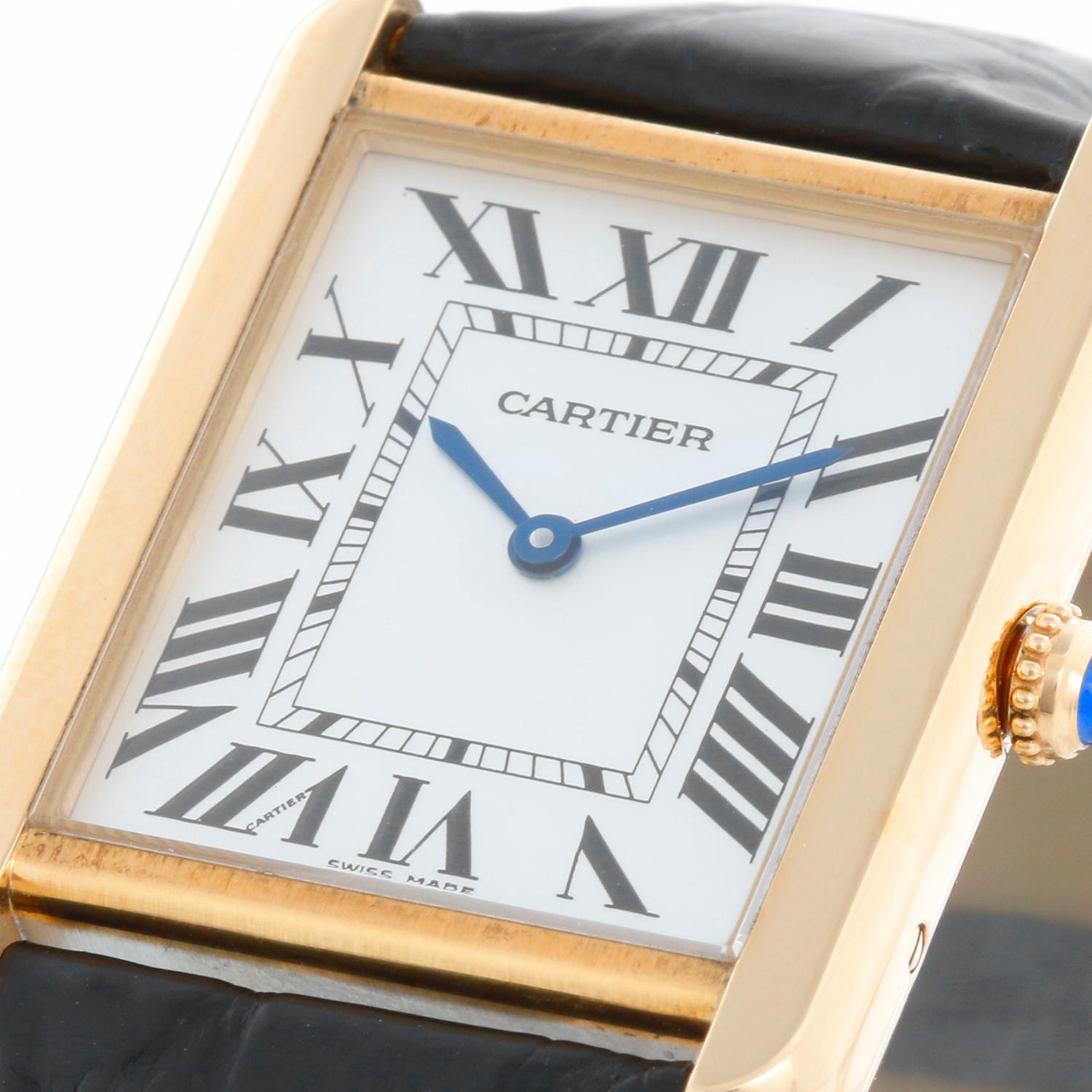 Cartier Tank Solo 18K Yellow Gold Men's Watch W1018855 2742 4