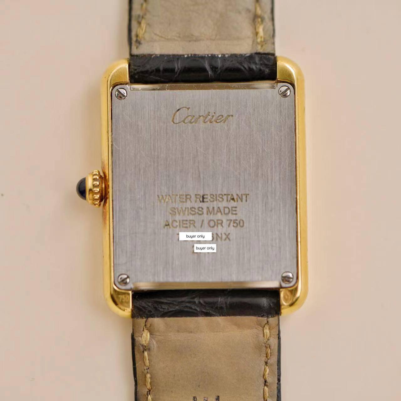 Cartier: 18 Karat Gelbgold Uhr „Tank Solo“ mit W1018755 im Angebot 5