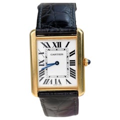 Cartier: 18 Karat Gelbgold Uhr „Tank Solo“ mit W1018755