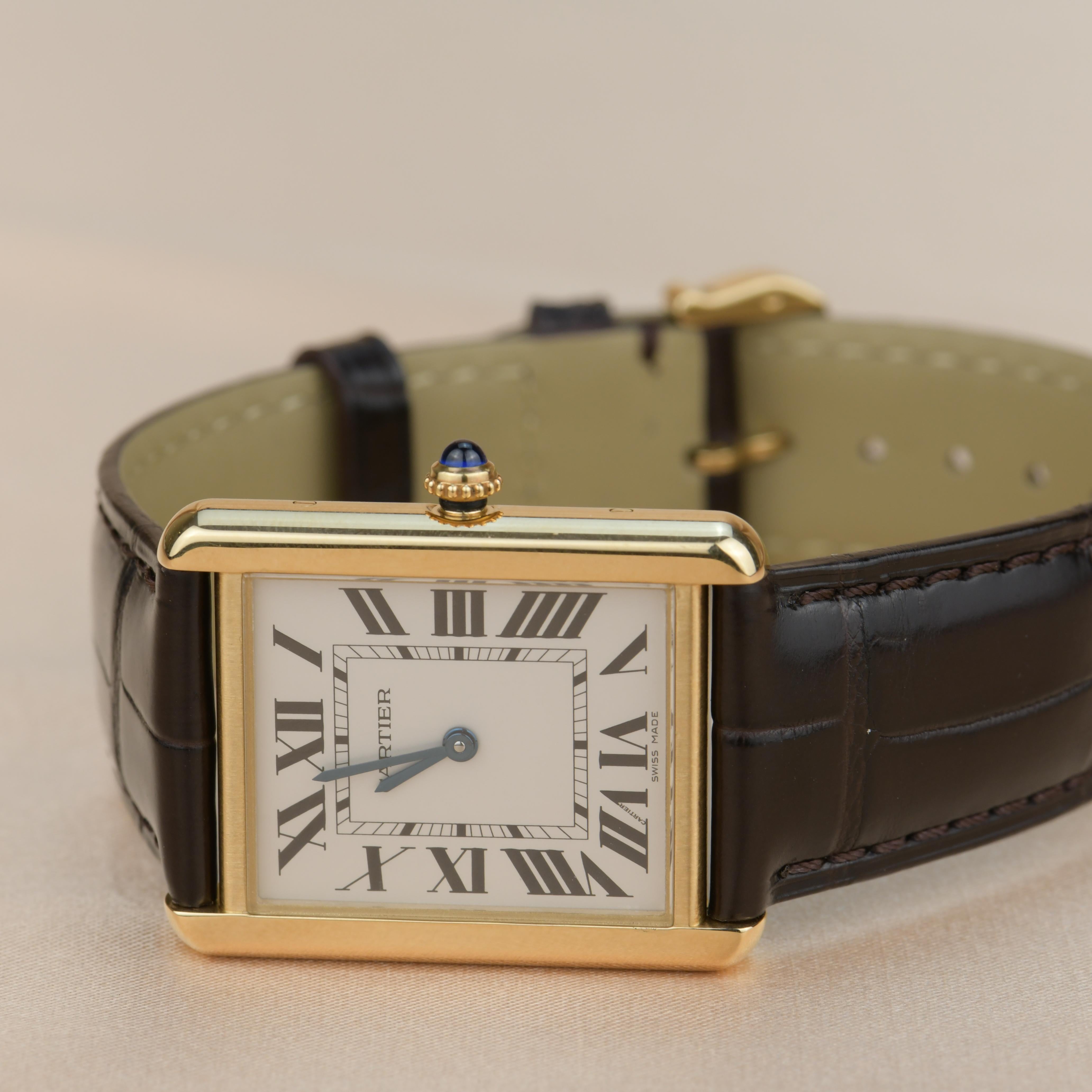cartier tank solo small yellow gold