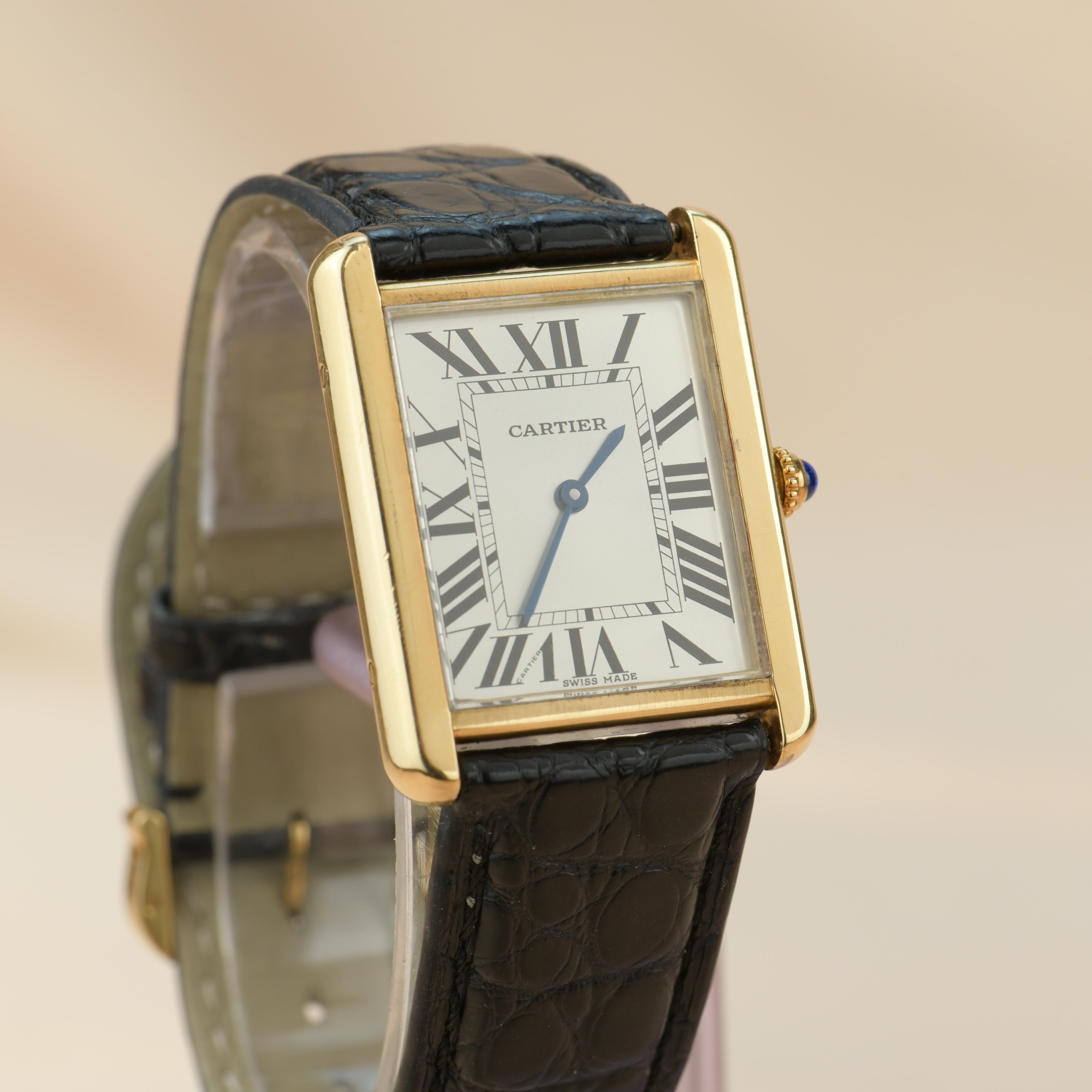 Cartier Tank Solo 18k Yellow Gold Watch W5200004 1