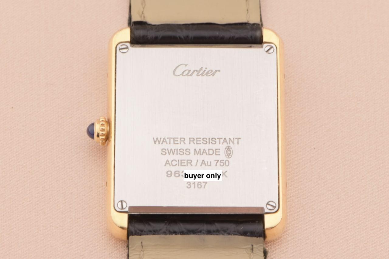Women's or Men's Cartier Tank Solo 18k Yellow Gold Watch W5200004