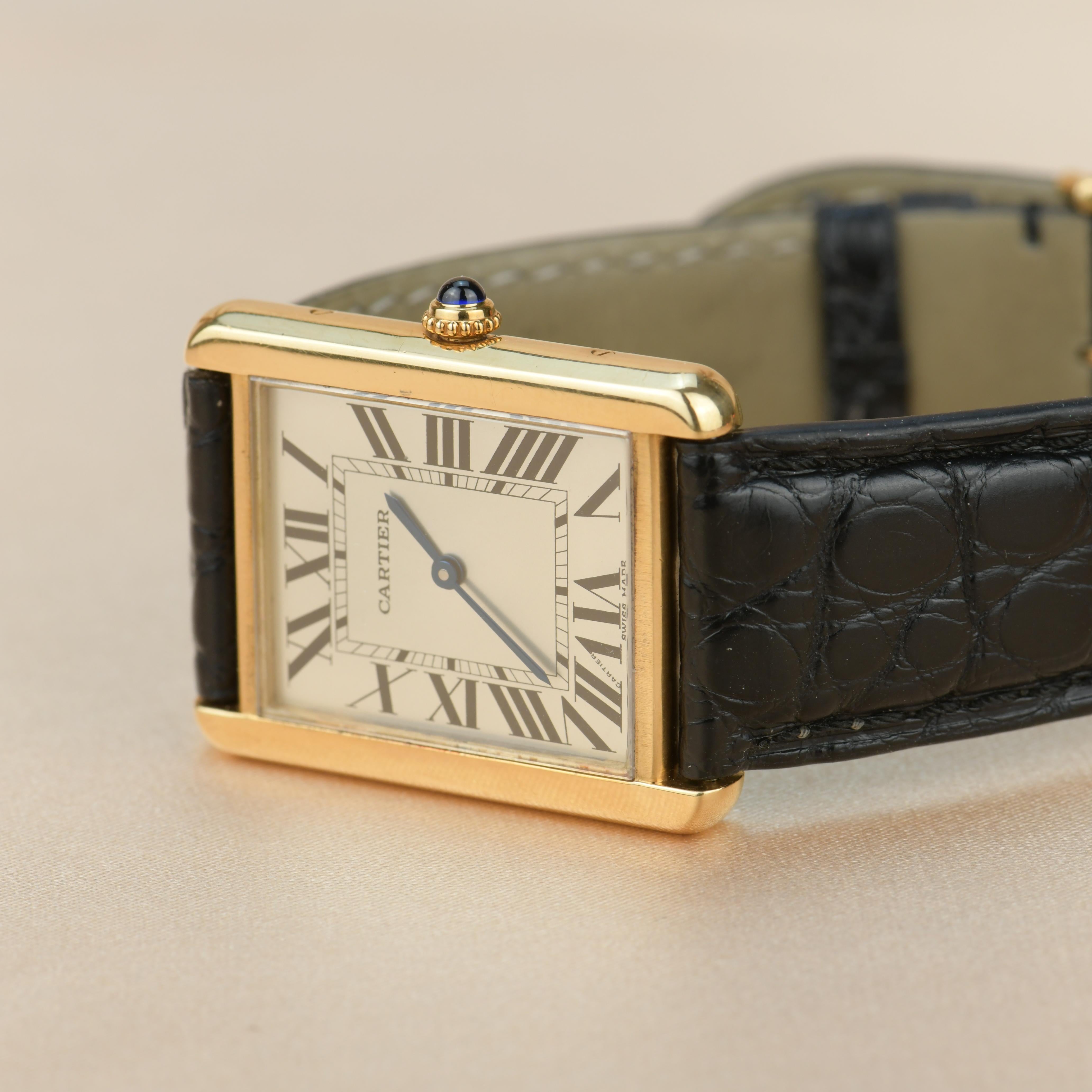 Cartier Tank Solo 18k Yellow Gold Watch W5200004 3