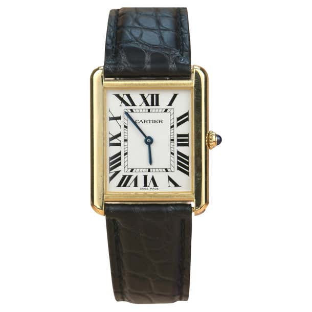 Cartier Tank Solo 18k Yellow Gold Watch W5200004 at 1stDibs