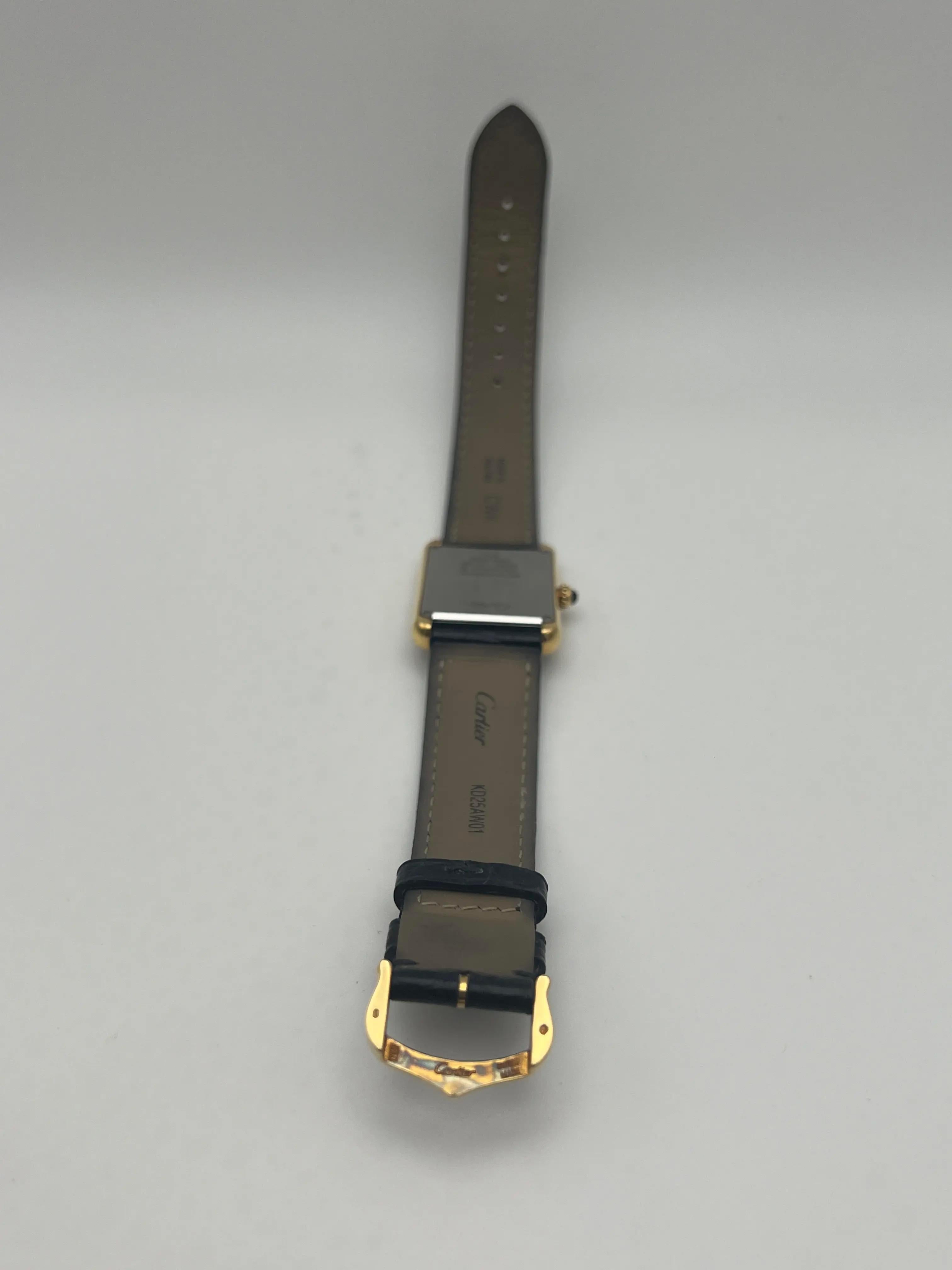 Cartier Tank Solo 18K Yellow Gold Women's Watch W1018755 Custom Diamond Bezel For Sale 6