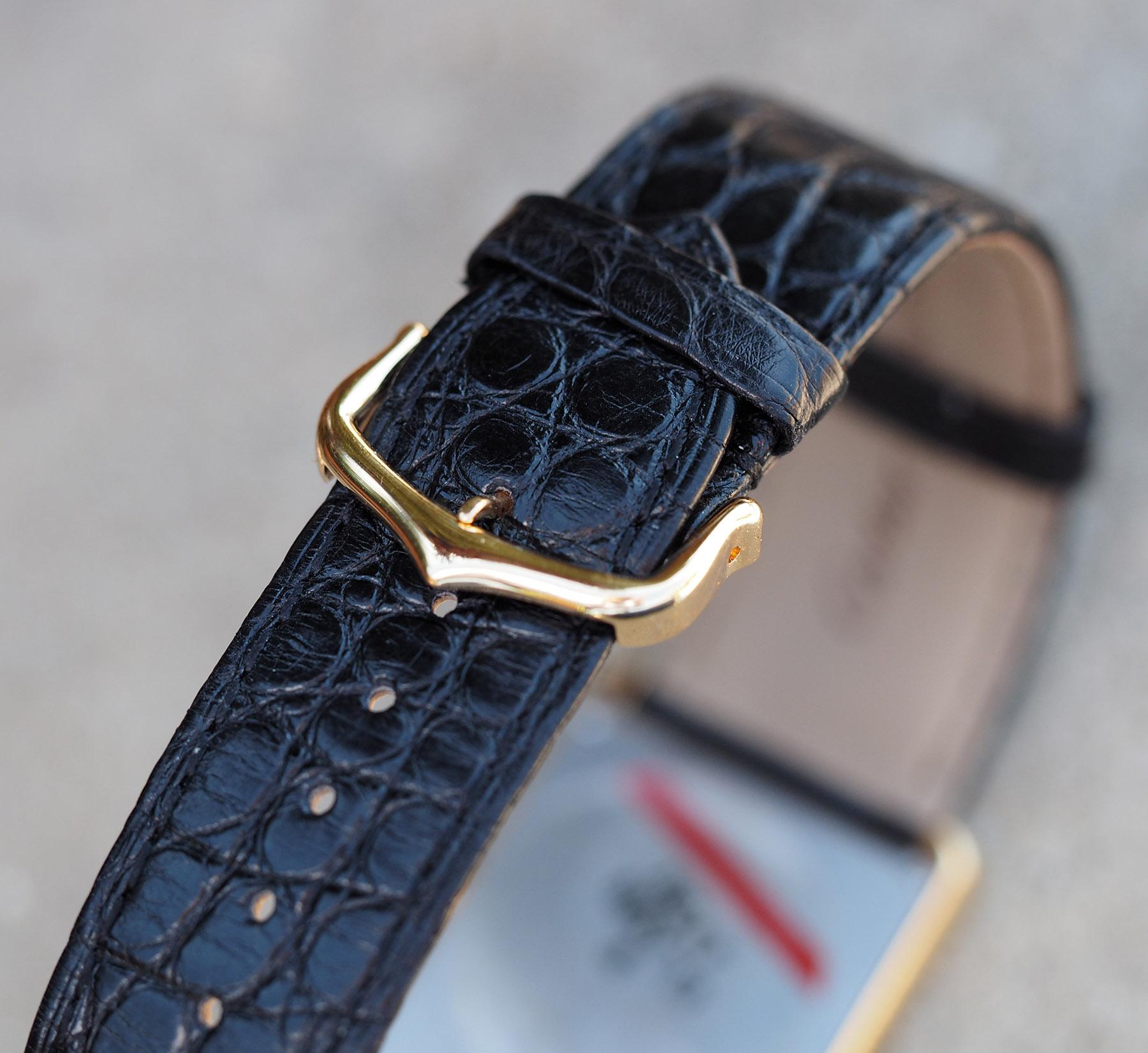 Cartier Tank Solo 18 Karat Gold Quartz Watch Large with Cartier Leather Band 4