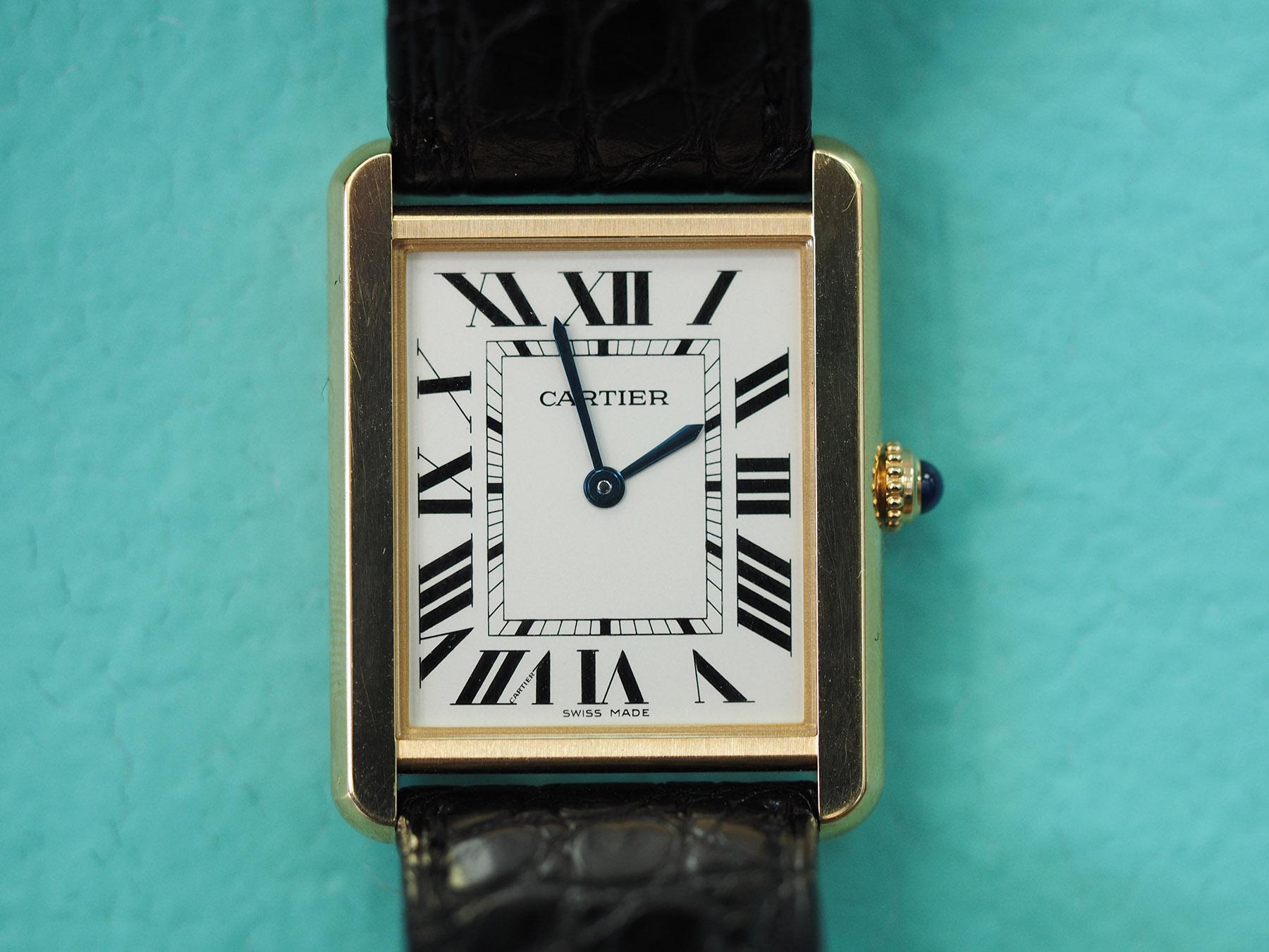 cartier tank solo large gold