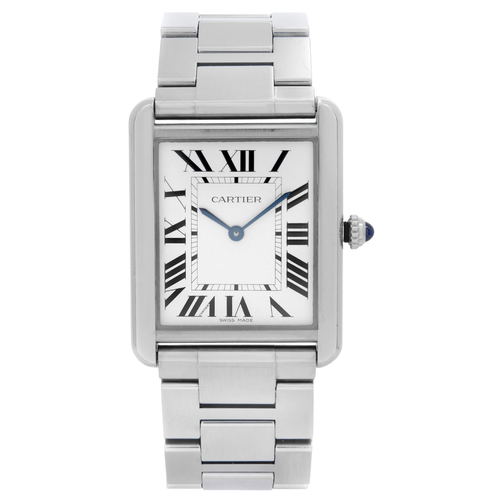 Cartier Tank Solo Stainless Steel Silver Dial Unisex Quartz Watch W5200014