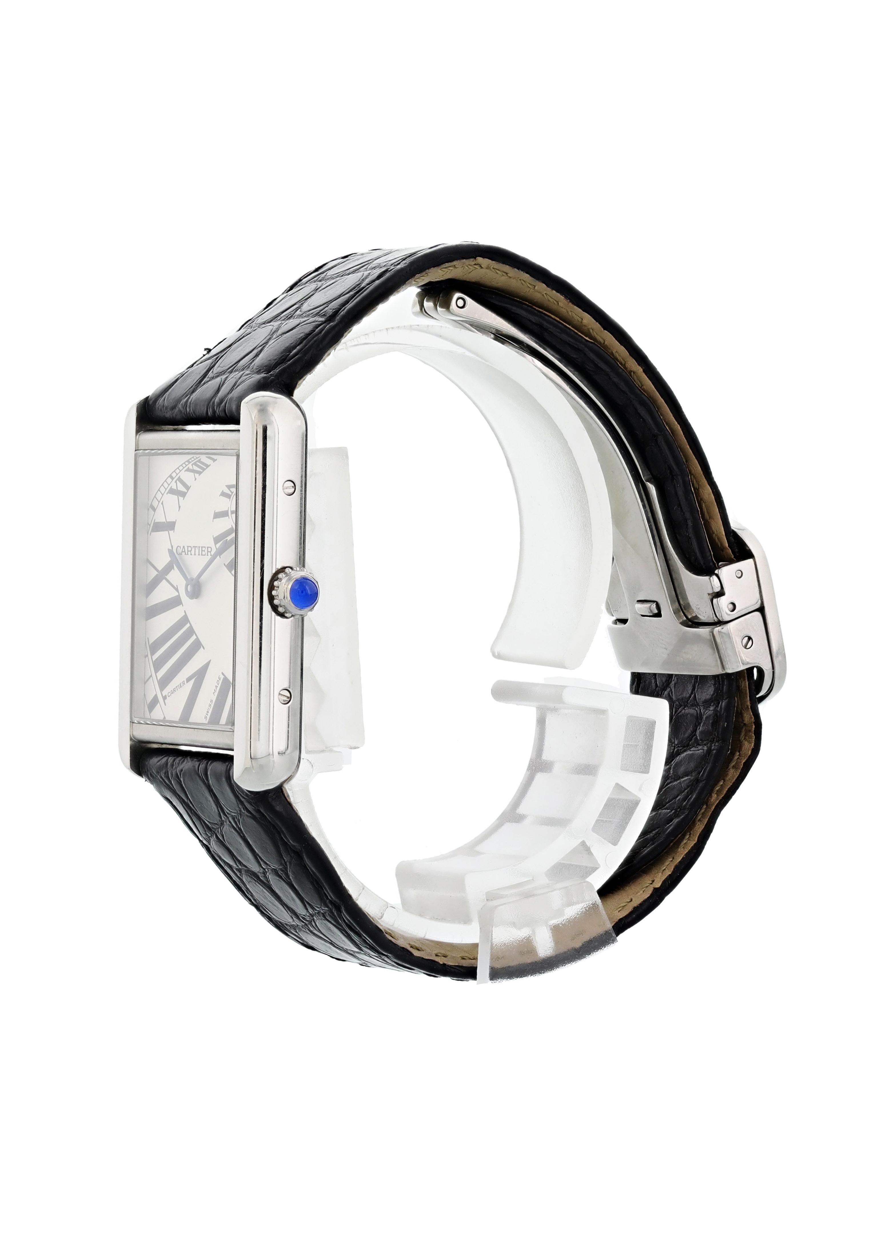  Cartier Montre Tank Solo 3169 en acier inoxydable Pour femmes 