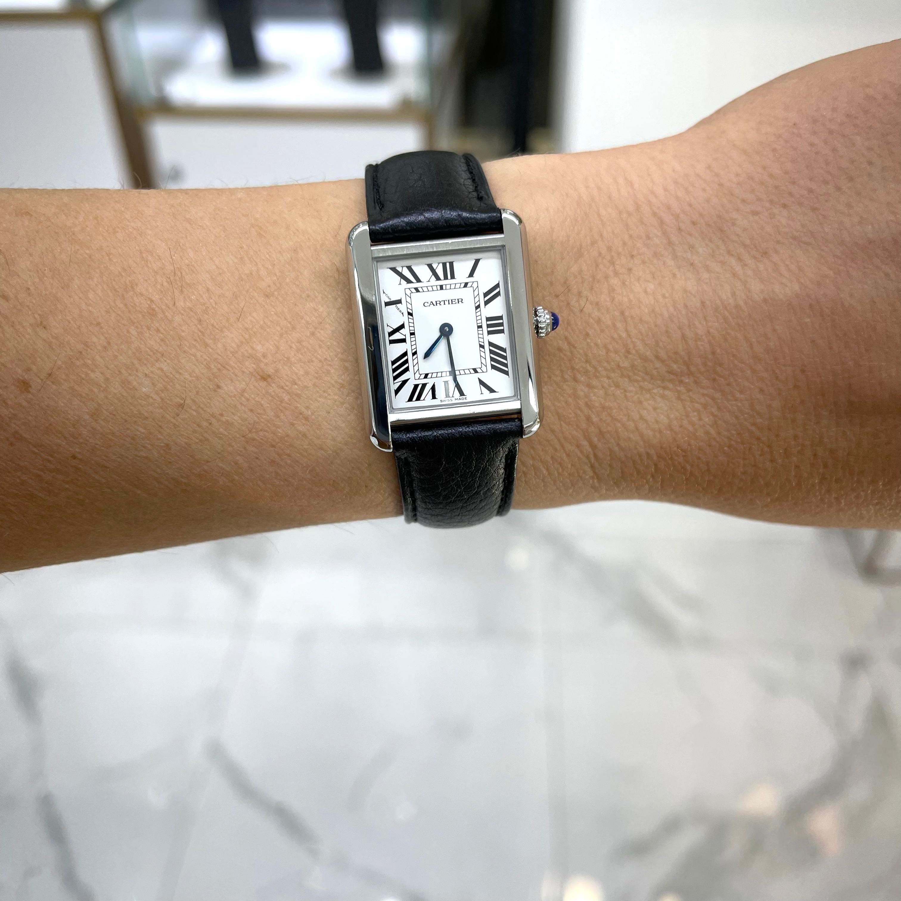 Cartier: Edelstahl-Quarz-Damenuhr Tank Solo 3170 24MM X 31MM 7