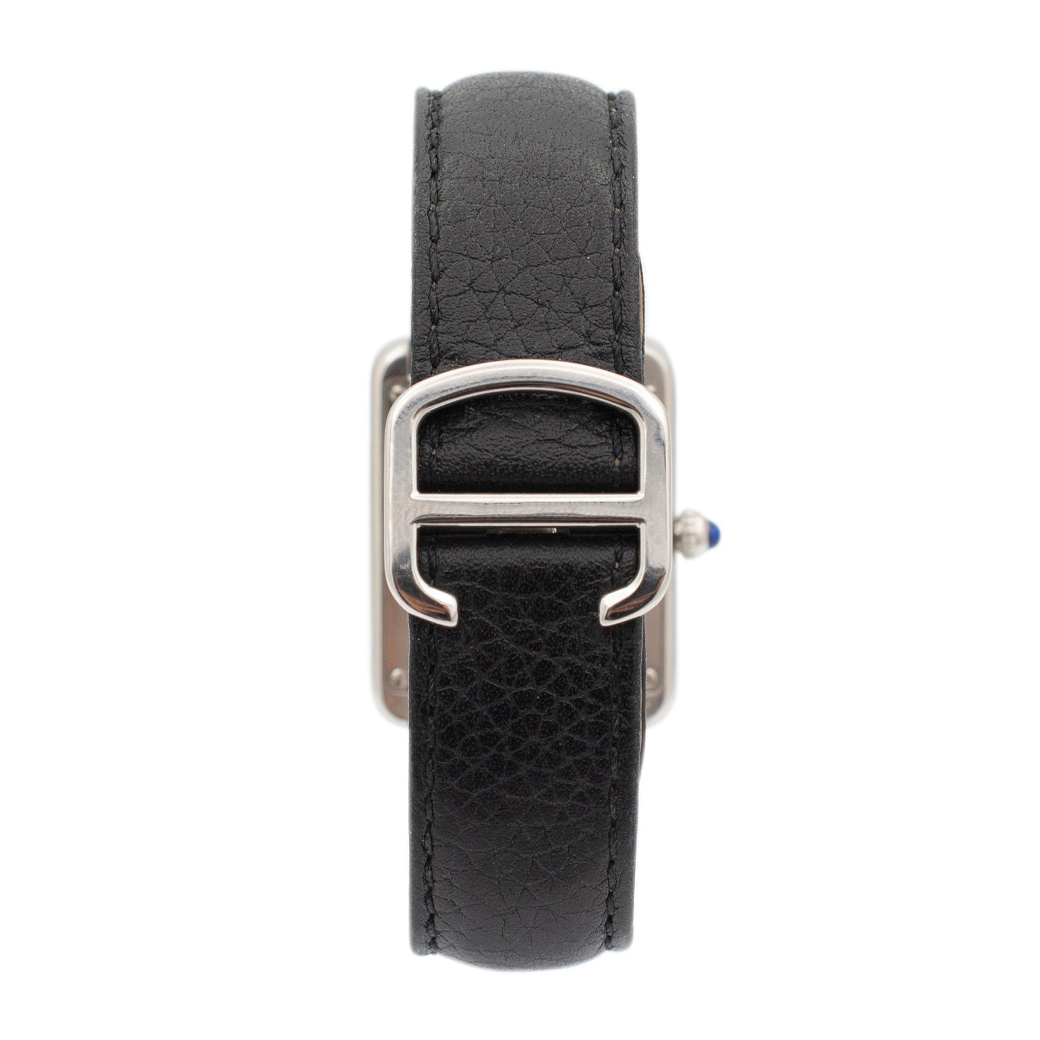 Cartier: Edelstahl-Quarz-Damenuhr Tank Solo 3170 24MM X 31MM 1