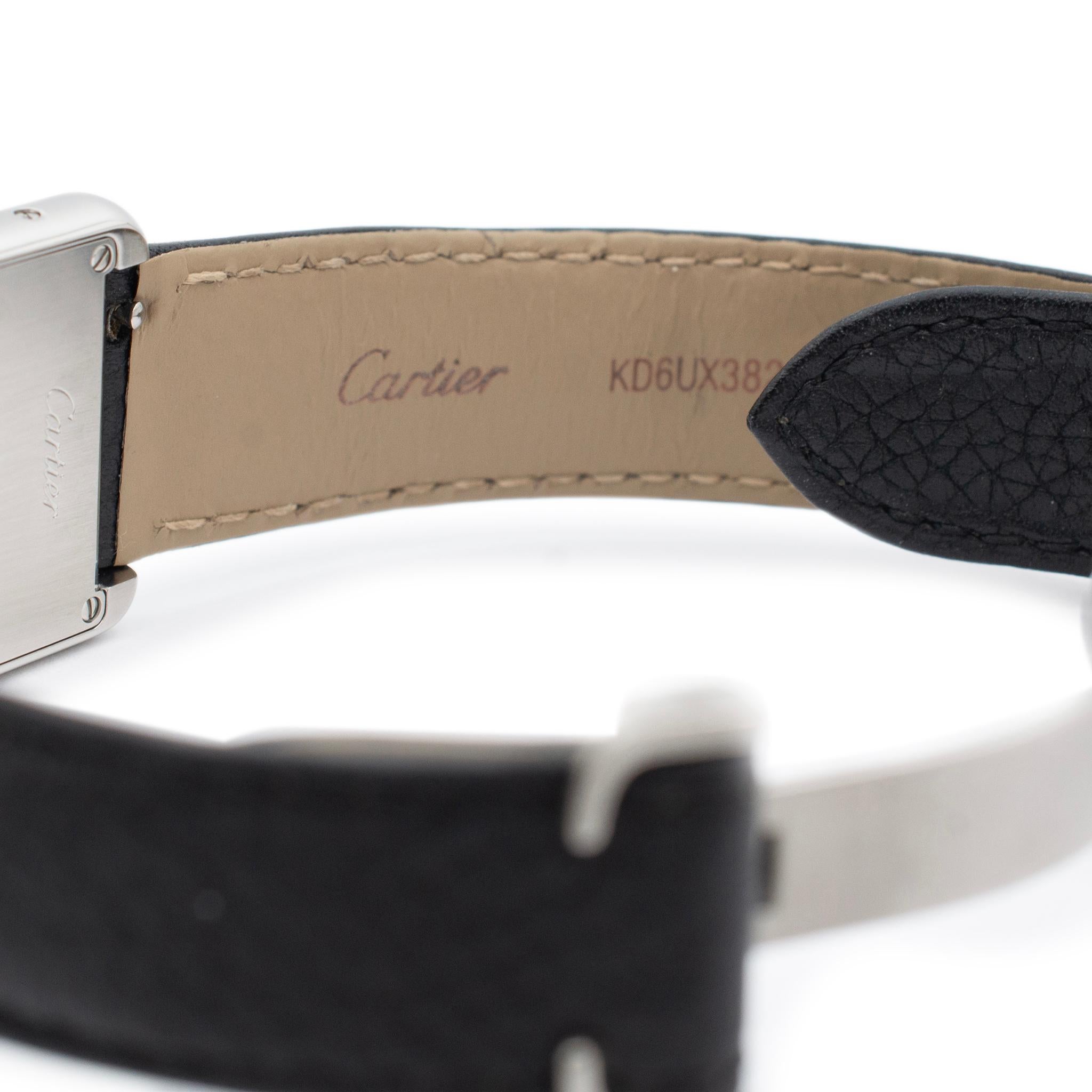 Cartier: Edelstahl-Quarz-Damenuhr Tank Solo 3170 24MM X 31MM 3