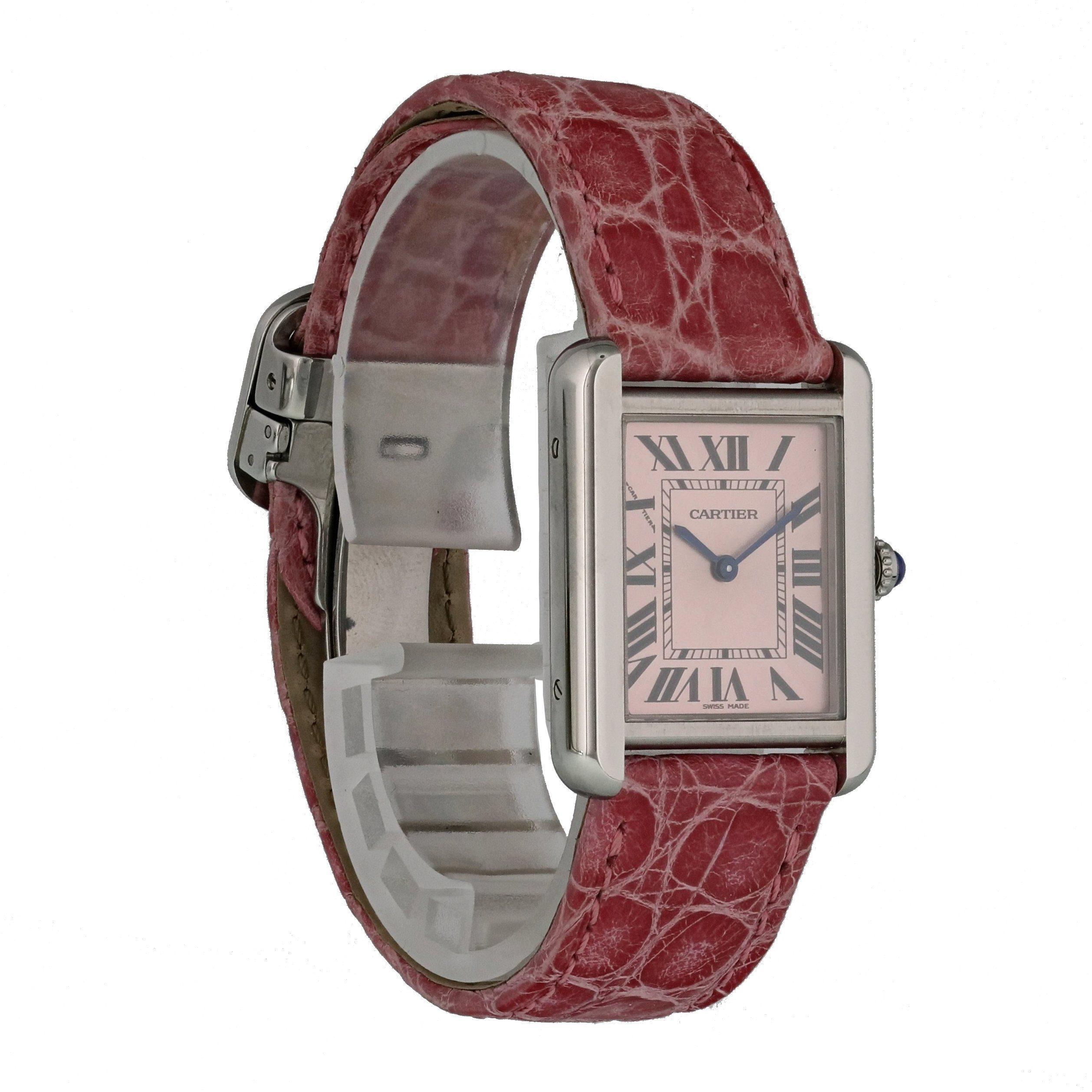 Cartier Tank Solo 3170 Ladies Watch In Excellent Condition For Sale In New York, NY
